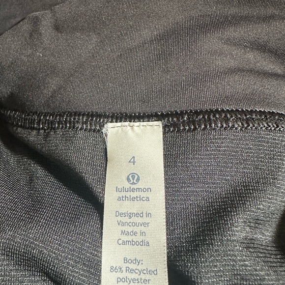 Lululemon shorts. Black. Size 4. Worn once. - Picture 2 of 4